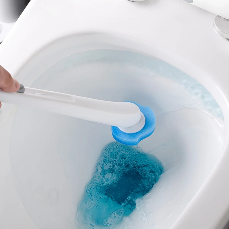 Wall-Mounted Disposable Toilet Brush Cleaner Kit (8/16 Refills)